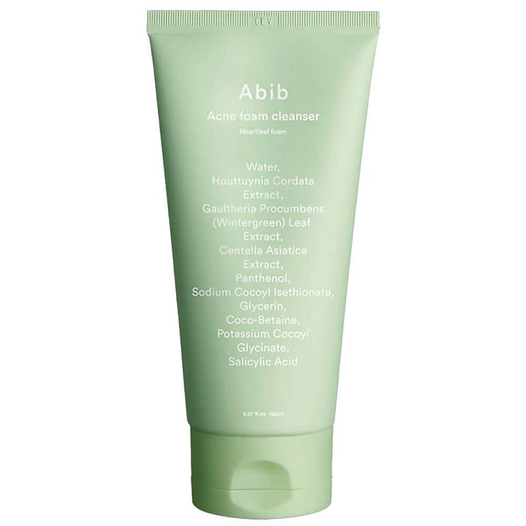 Гипоаллергенная очищающая пенка для кожи с акне Abib Acne Foam Cleanser Heartleaf Foam, 150 мл