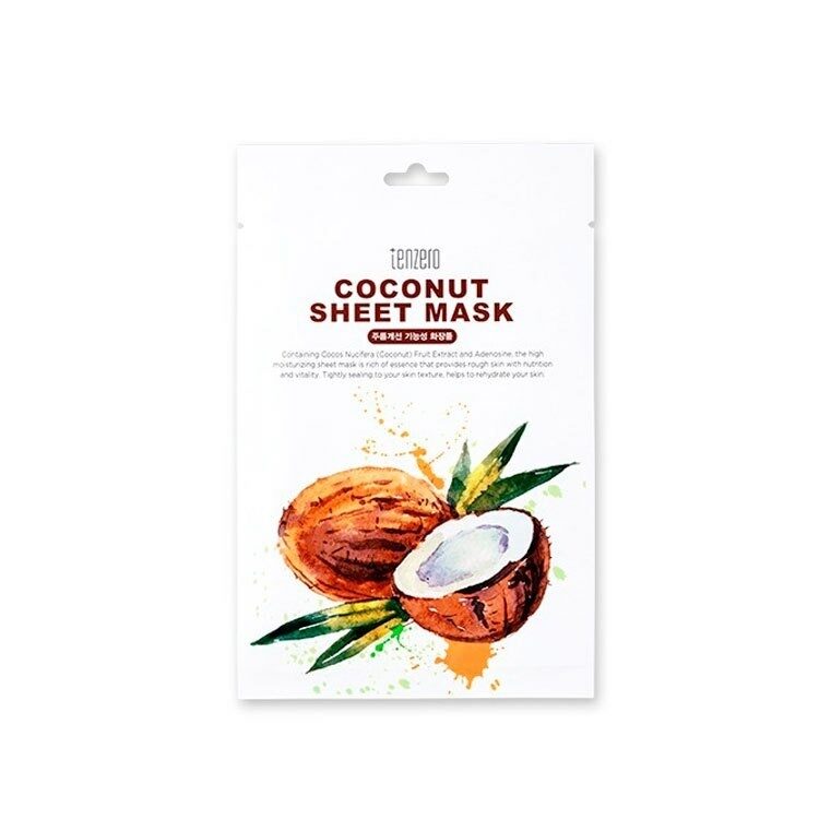 Тканевая маска для лица с кокосом TENZERO COCONUT SHEET MASK